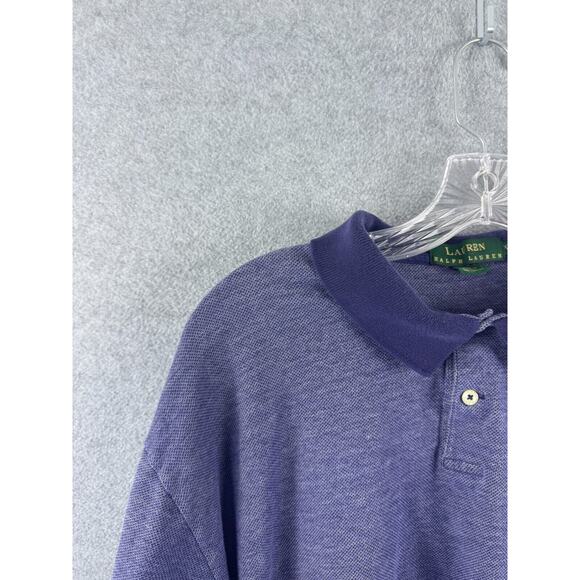 Lauren Ralph Lauren Polo Shirt Men's 2XL Blue Short Sleeve Preppy Workwear - Picture 2 of 7